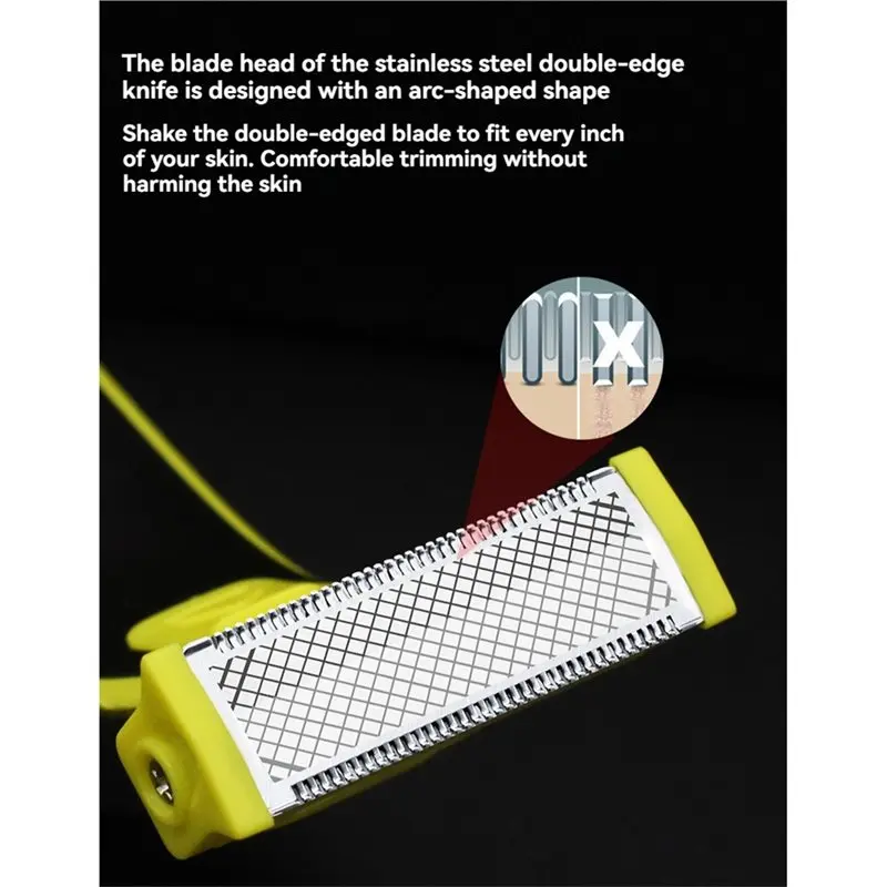 LITE-Men' S Electric Shaver USB Rechargeable Dual Blade Wet& Dry Shaver 4 Precision Trimmers For Beard, Facial Hair Removal Head