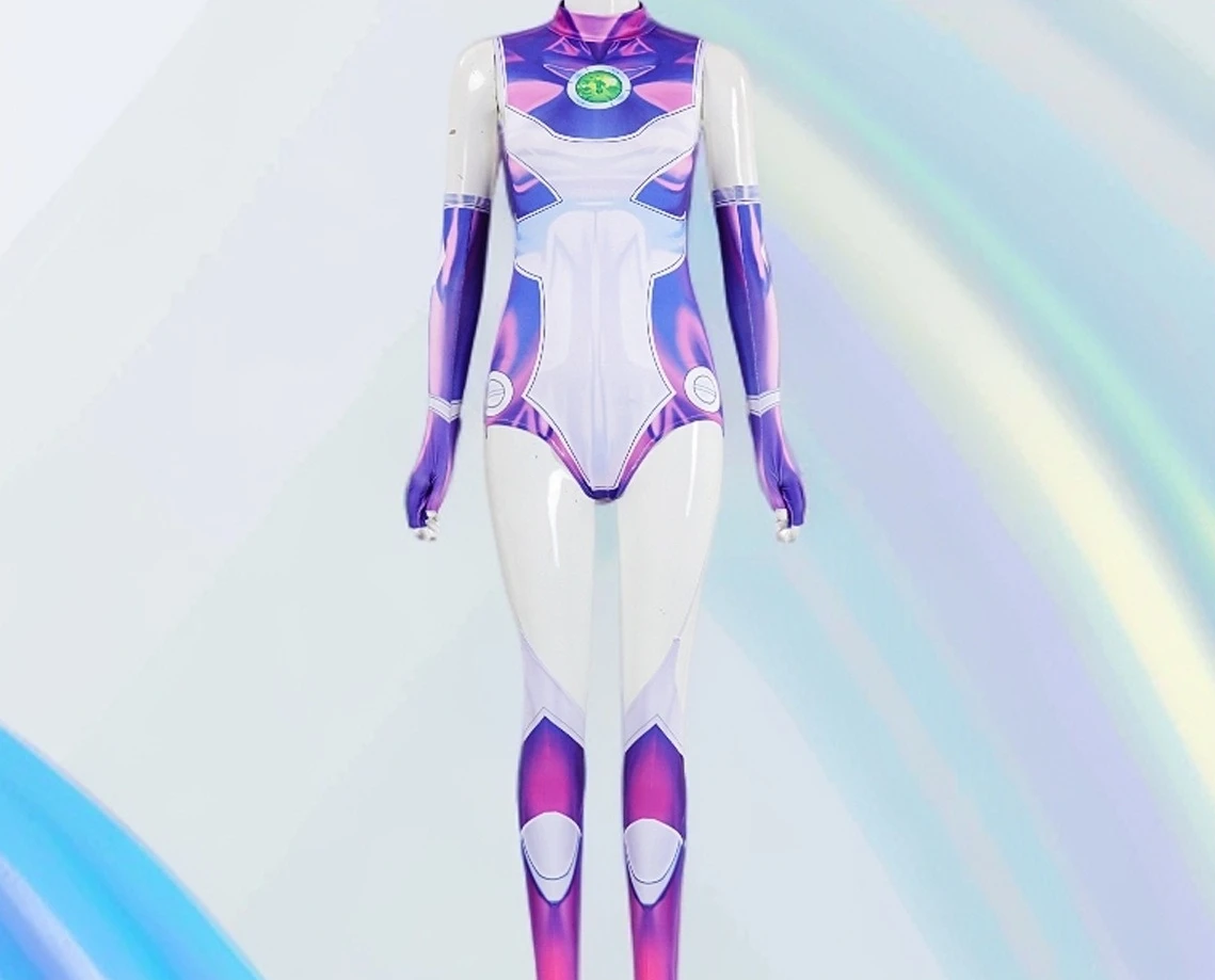 

Anime Starfire Superhero Jumpsuit Zentai Bodysuit Halloween Cosplay Costume Sexy Women Carnival Party Outfits