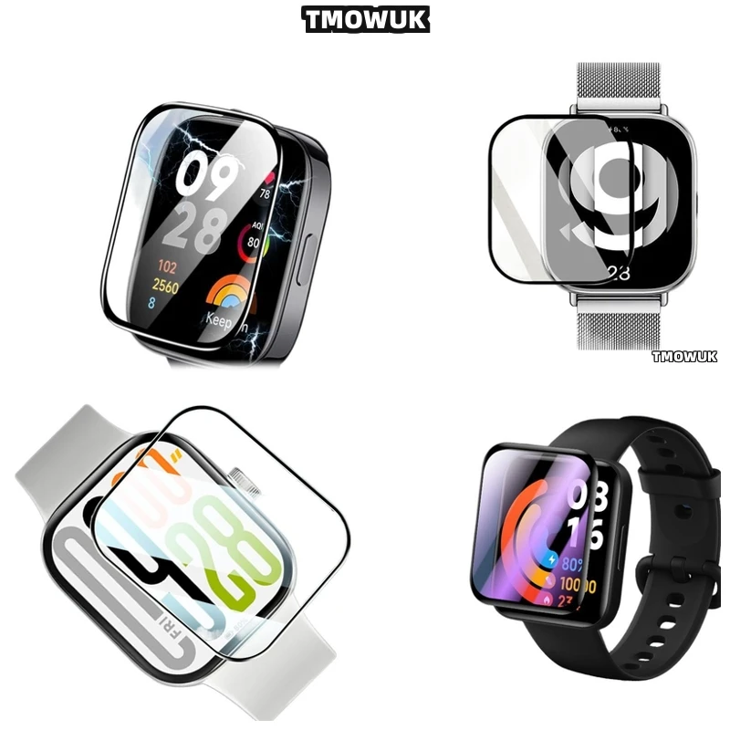 

For Xiaomi Redmi Watch 2 3 4 5 MOVE Lite Active Flexible PMMA Film 3D Curved Anti-Scratch Full Screen Cover
