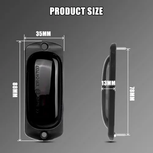 Imagen 2 del producto Luces de posición laterales para camión, luz de señal de giro, lámpara de advertencia de parada para remolque, camión, Tractor, autobús, barco y caravanas, 12LED/15LED