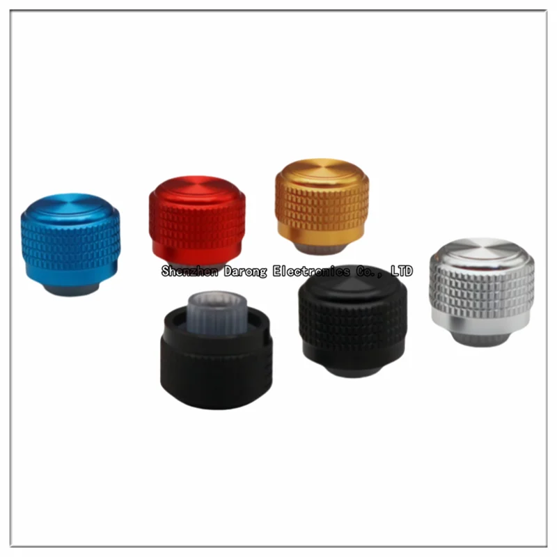 14×12.5 aluminum-plastic knob cap potentiometer/encoder electronic instrument equipment switch cap convex handle volume knob cap