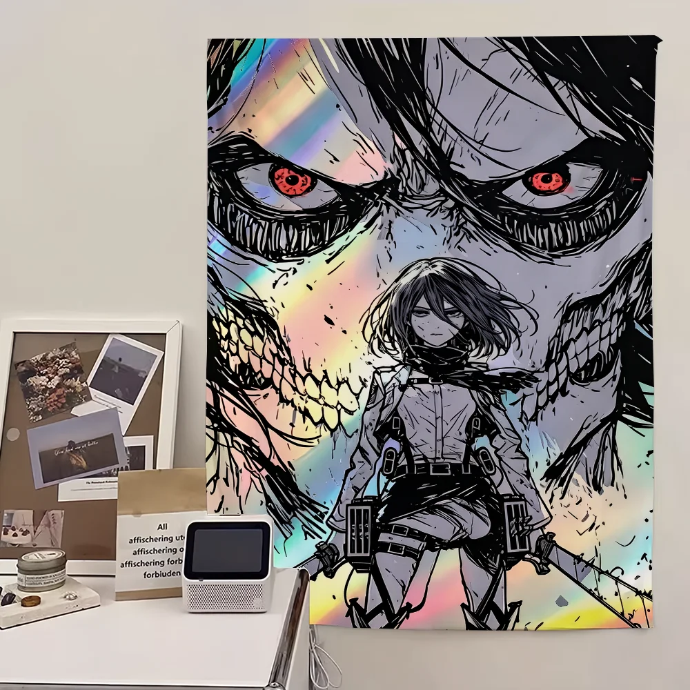 Anime Freedom T-Titan Eren Levi Q flag Living Room Wall Club Hanging Home Dorm Decor Art Garage Bar Live Decoration Banner