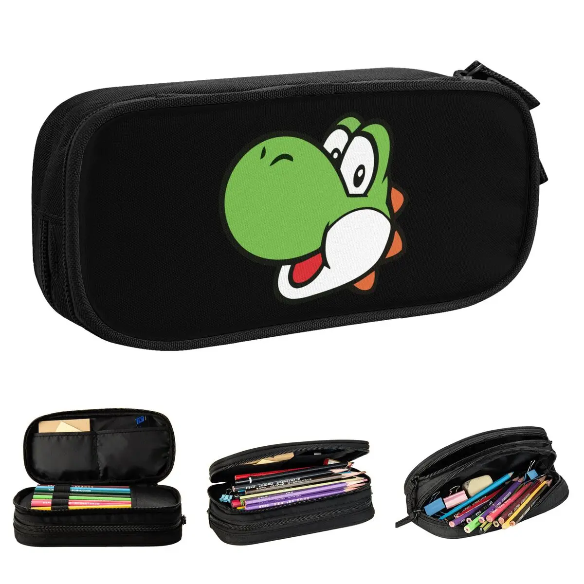 

Super Marios Yoshi Pencil Case New Pen Box Bag Student Big Capacity School Supplies Zipper Pencil Box