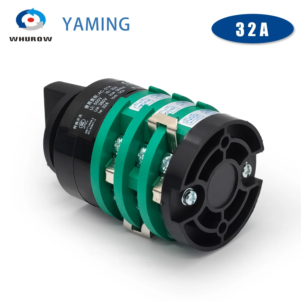 KDHC-32/3x8 Electrical Welding Machine Changeover Rotary Cam Switch 32A 3 Poles 8 Position Silver Contact