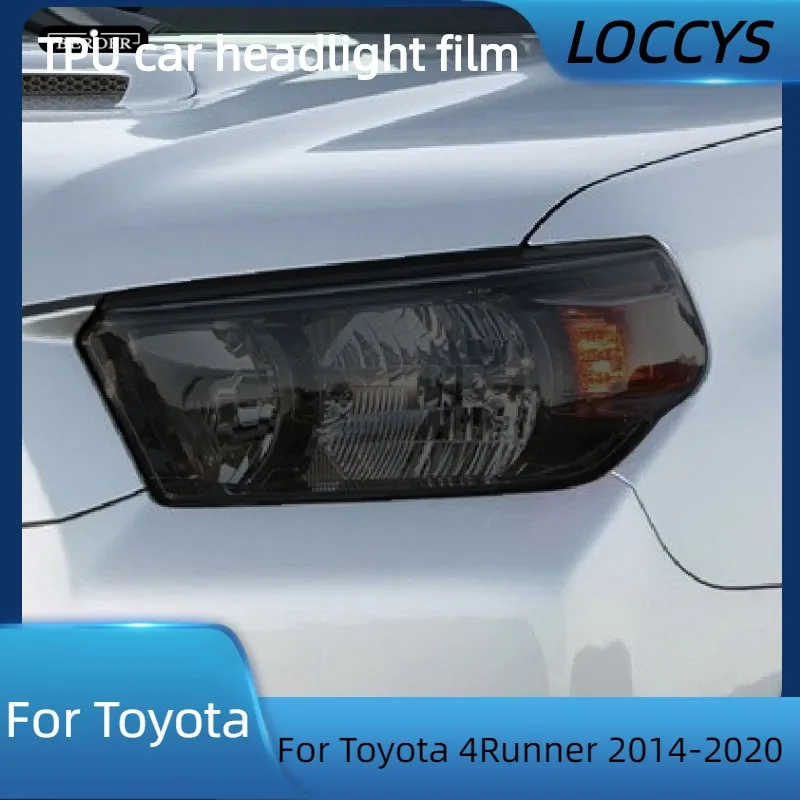 

For Toyota 4Runner 2014-2020 Car Headlight Protection Tint Film Smoke Black Transparent TPU Sticker Accessories