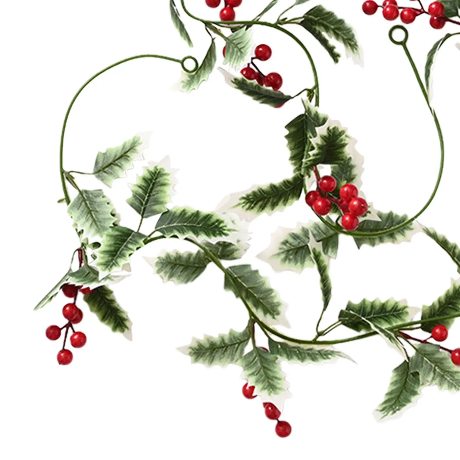Guirnalda de bayas navideñas artificiales, guirnalda navideña de 200cm, decoración de guirnalda navideña para interiores y exteriores, fiesta de Año Nuevo