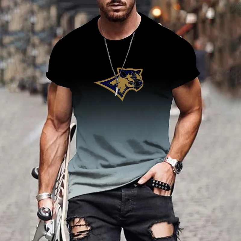 Nueva camiseta de moda de verano de manga corta para hombre con estampado degradado 3D،ropa de calle غير رسمية، #6