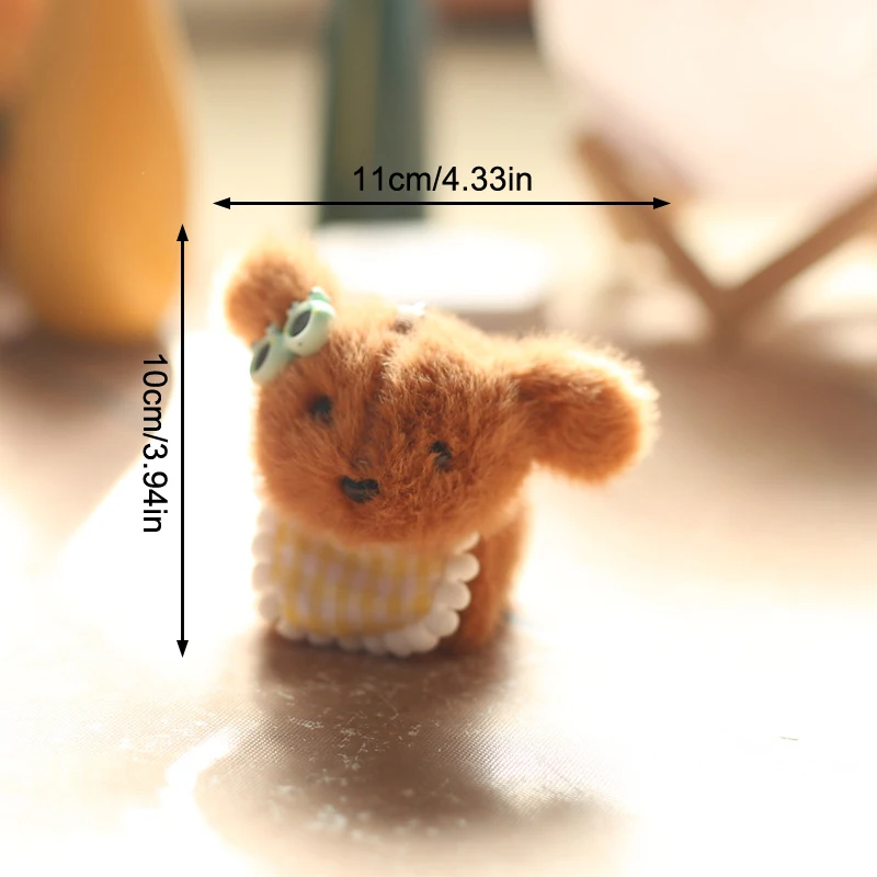 魅力的なぬいぐるみ犬人形、サングラスとスカーフ付き子犬ぬいぐるみ、バッグペンダント、キーホルダー、ギフト用の装飾品