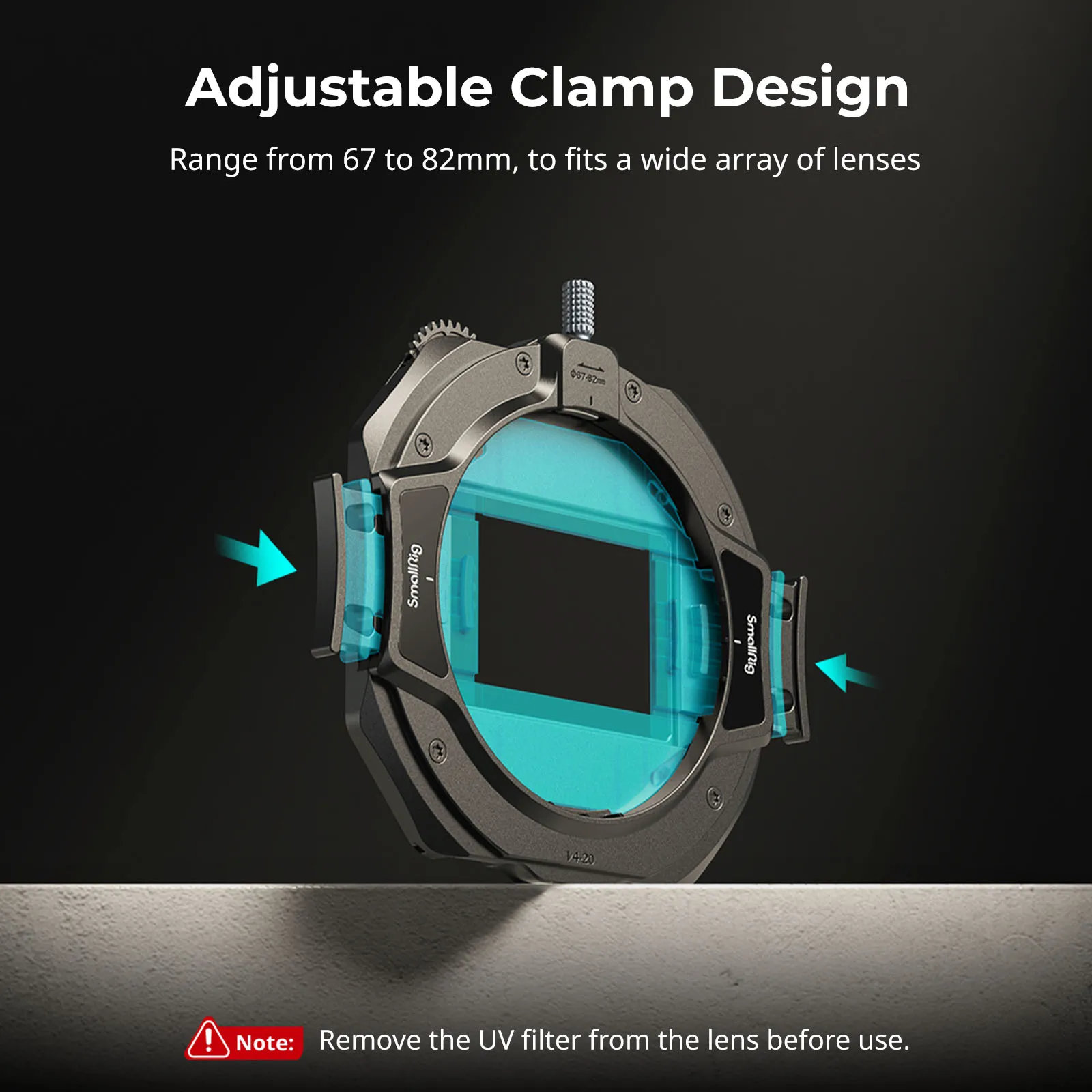 SmallRig 4411 Matte Box with Adjustable Clamp and VND Kit w Top Flag Lens Hood, for Mirrorless DSLR Cameras, 67-82mm Adjustable