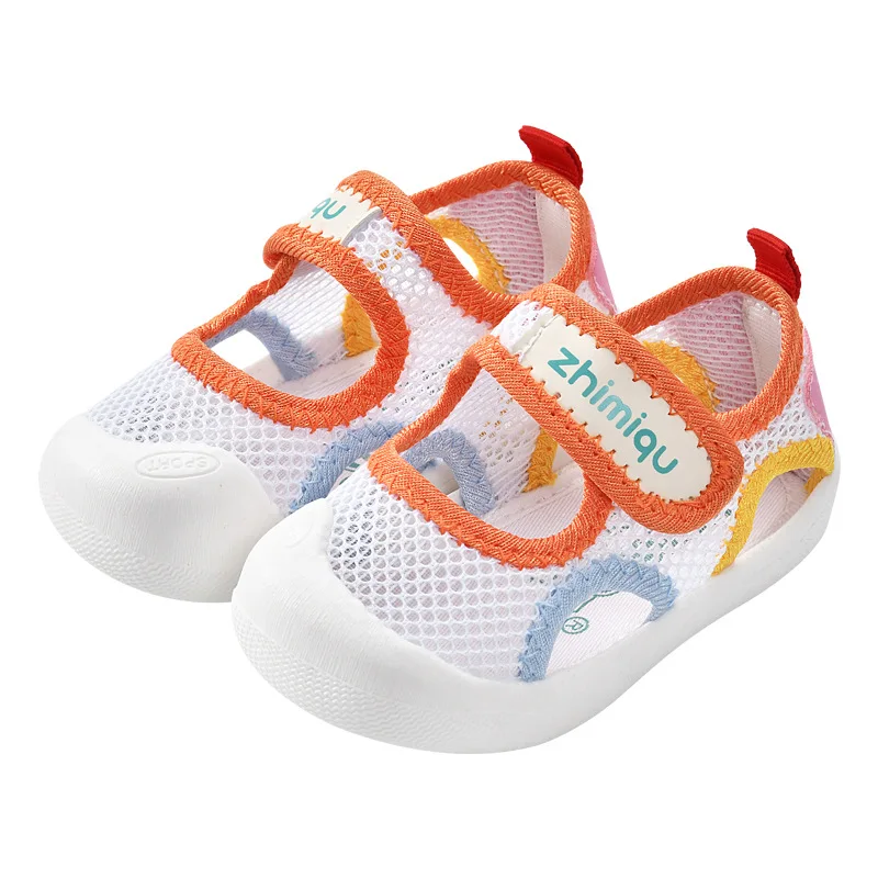 Baby Sandals Men's Summer Toddler Shoes 0 1-2 Years Old Baby Non-Slip Soft Bottom Infant Mesh Surface Shoes Baby Girl Shoes