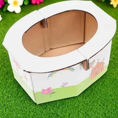 قطعة واحدة من قعادة المرحاض المحمولة القابلة للطي للسفر والسيارة وخفيفة الوزن ومضغوطة للاستخدام المنزلي أثناء السفر في الهواء الطلق #6