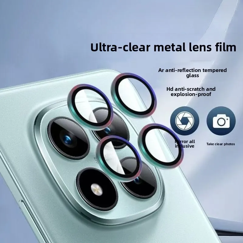 

1 Set Metal Lens Protection Frame For Redmi Note 15 Pro Plus 5G/4G Full Cover Lens Film 15 Pro+ High Transparency Glass Lenses