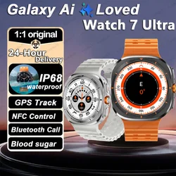 Galaxy-reloj inteligente 7 Ultra para hombre y mujer, pulsera con Pantalla AMOLED, multifunción, rastreador de actividad deportiva, salud, para Samsung, 2024