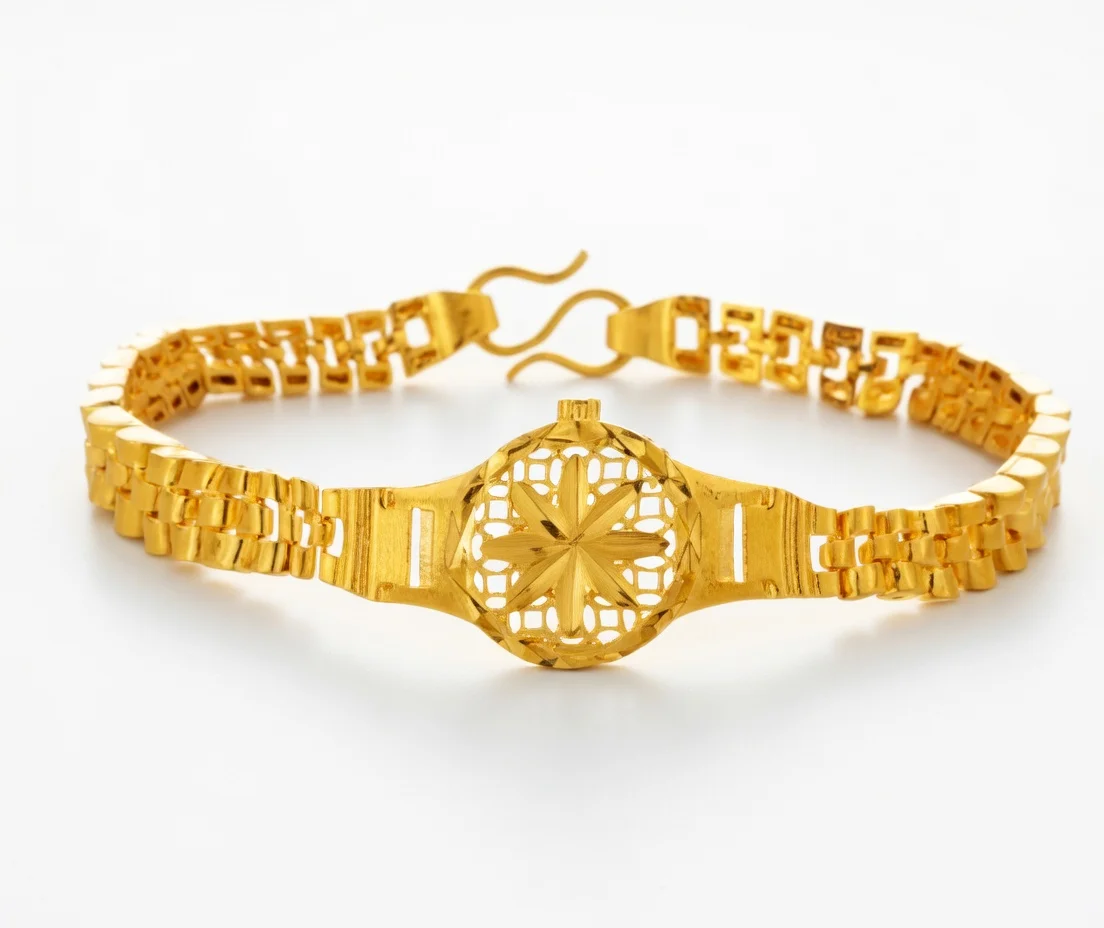 

Браслет-ремешок для часов Sunflower Hollow с геометрическим узором для женщин: легкая роскошь, высококачественный нишевый дизайн, не тускнеет, модные ювелирные изделия