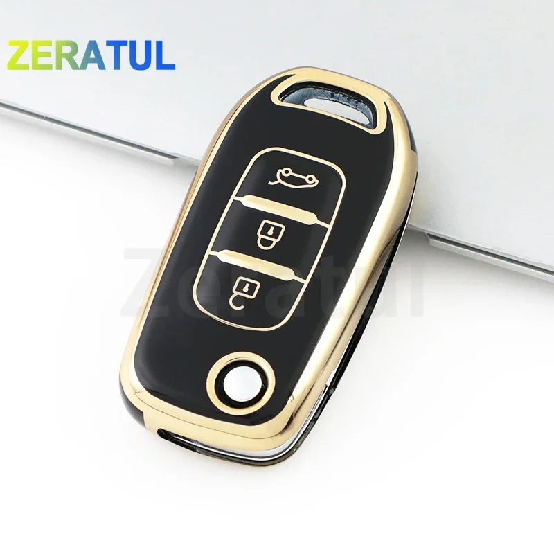Чехол для автомобильного ключа из ТПУ с 3 кнопками для Renault Kadjar Captur Megane 3 Symbol Logan 2 Sandero 2 Dacia Duster, чехол для брелока, аксессуары