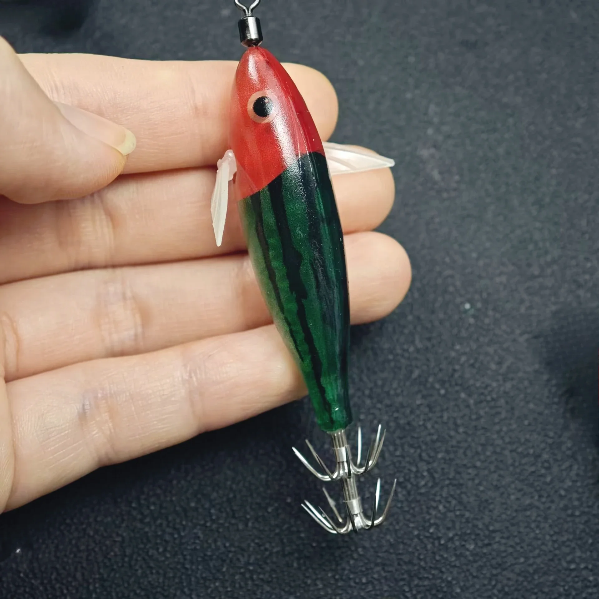 17 Stück/Set 8cm/5,7g Garnelen-Angelköder Leuchtender Tintenfisch-Jig-Haken Meeresfischerei-Zubehör Künstlicher Köder Oktopus-Köder – Detail 2