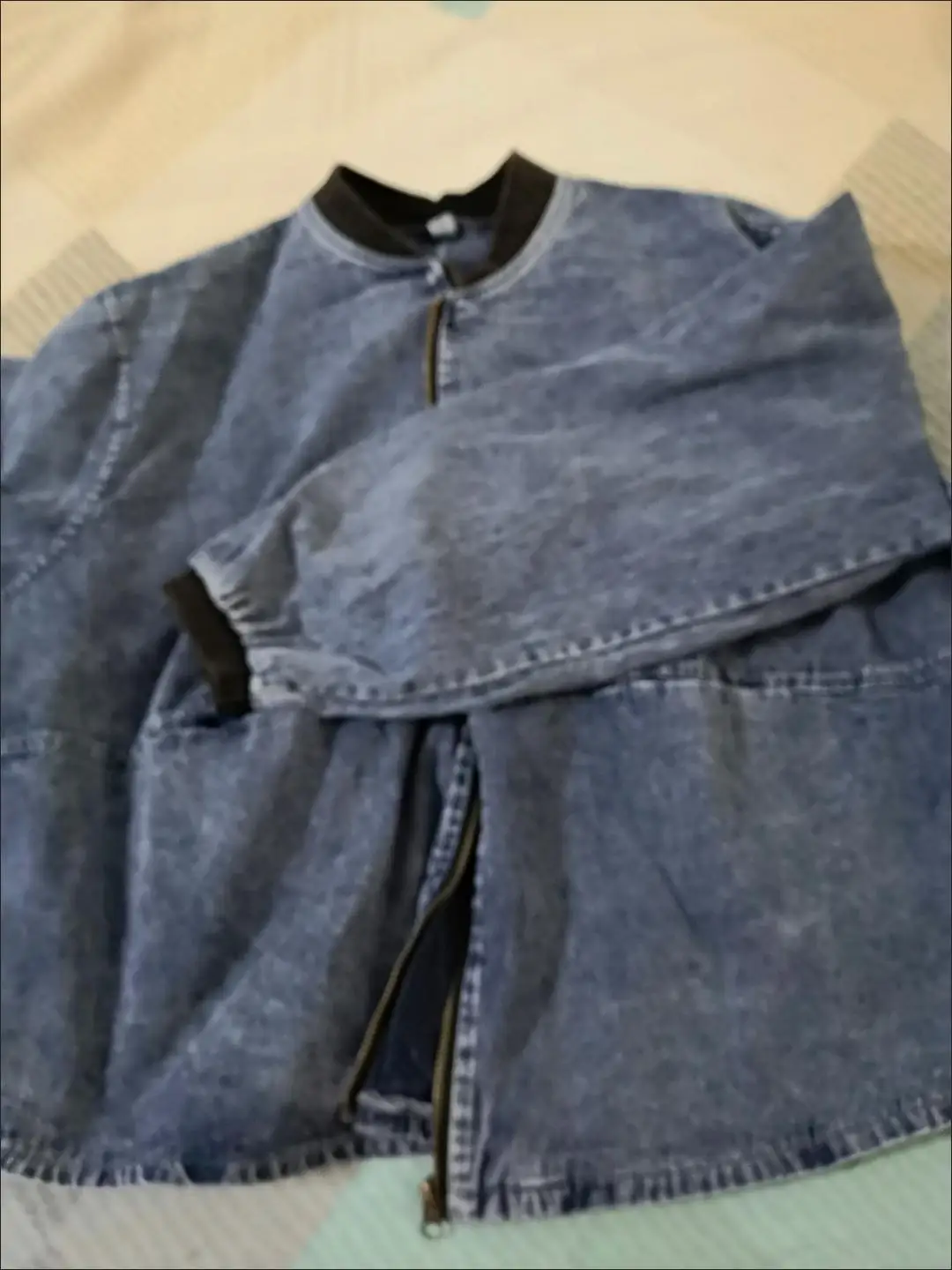 

Women's Outerwear 2025 New Trend Chubby mm Denim Jacket Women's Trend ins Autumn and Winter Long Sleeved Top Women's Short Style