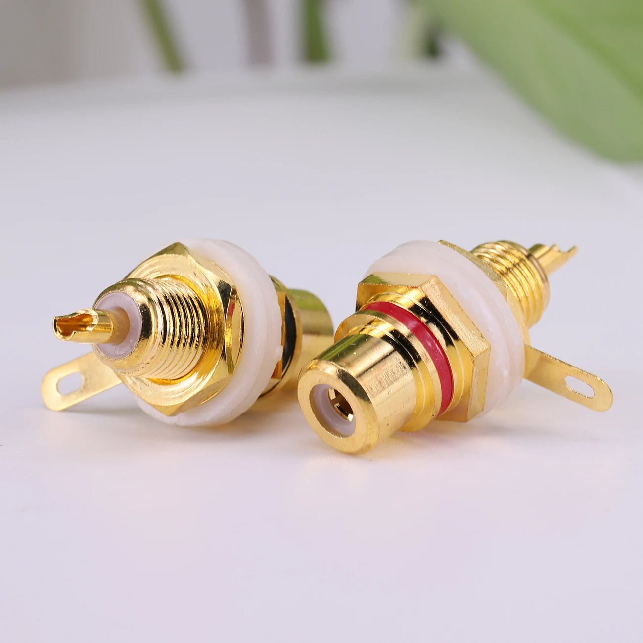 Audio Jack RCA Connector Female Socket Speaker Terminal Chassis Panel Mount Connector Cycle Nut 3.5mm AV AMP Audio Plug