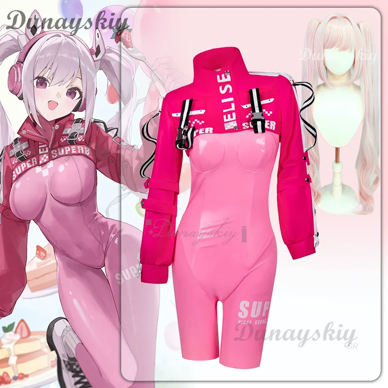 

Nikki Alice Cosplay Bodysuit Wig Coat Latex Suit Headwear Full Set Women Girls Halloween Carnival Party