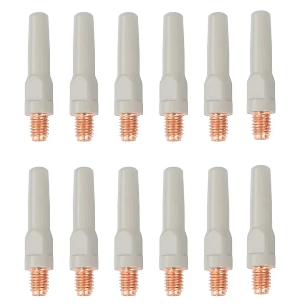 12-個の溶接ノズルノンスティックコーティング溶接チップ溶接トーチアクセサリー溶接スラグ保護-15ak-40-08-ミリメートル