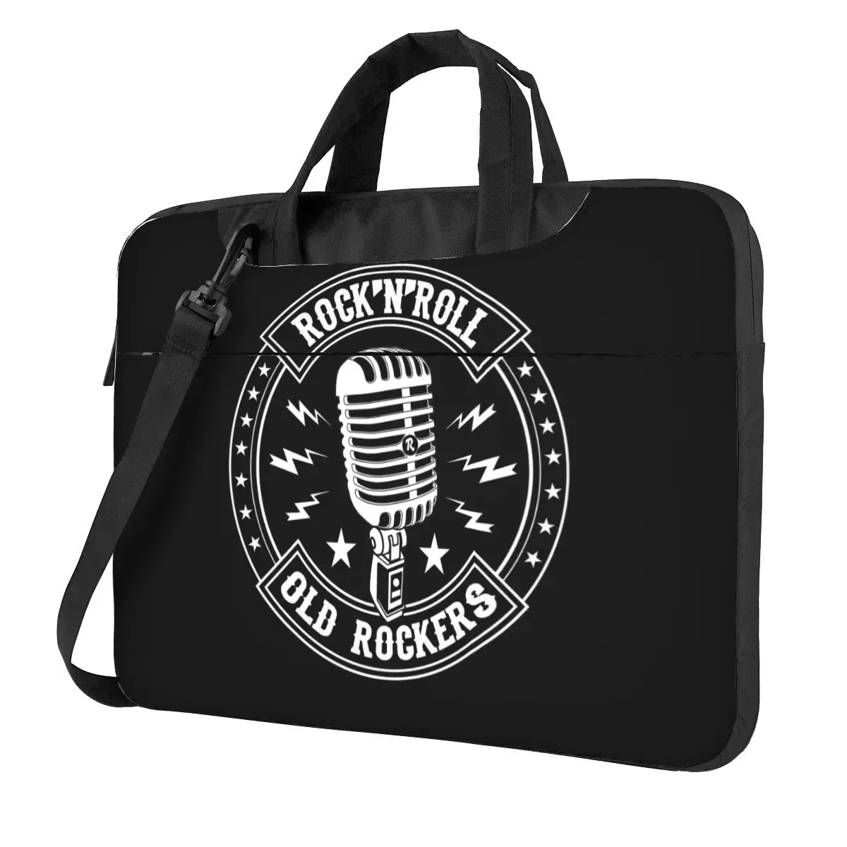 Microphone Rock And Roll Rockabilly Crossbody Laptop Bag Case Resistant Protective Notebook Pouch for Macbook Pro Lenovo