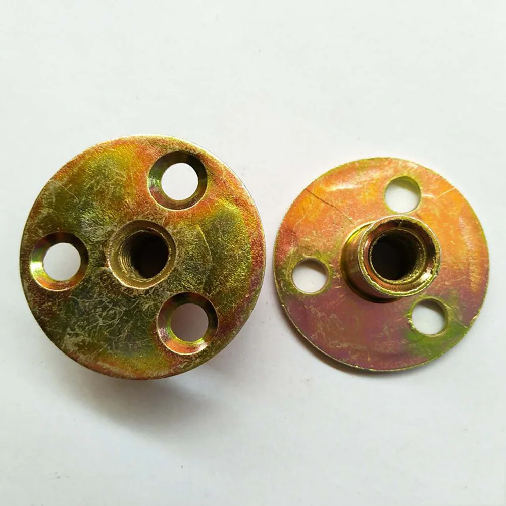 

10pcs Nuts M8 Tee Nut For Furniture 3 Screw Holes Round Base High Rivet Nut M8 Strength Load Bearing Fastener