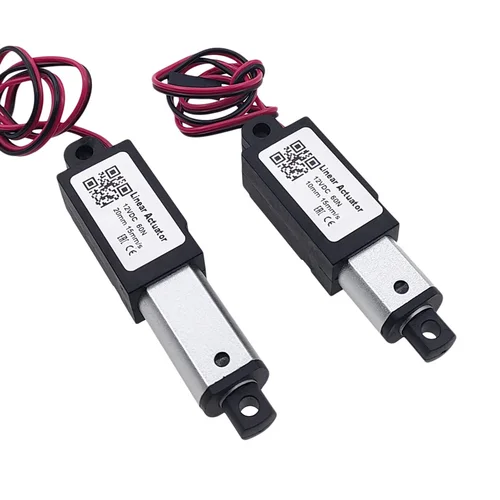 Imagen 1 del producto Actuador de Motor Micro lineal de 12V, carrera lineal de 10/15/20mm para robótica de Control remoto, automatización del hogar, 30/60/100/150N, 1 ud.