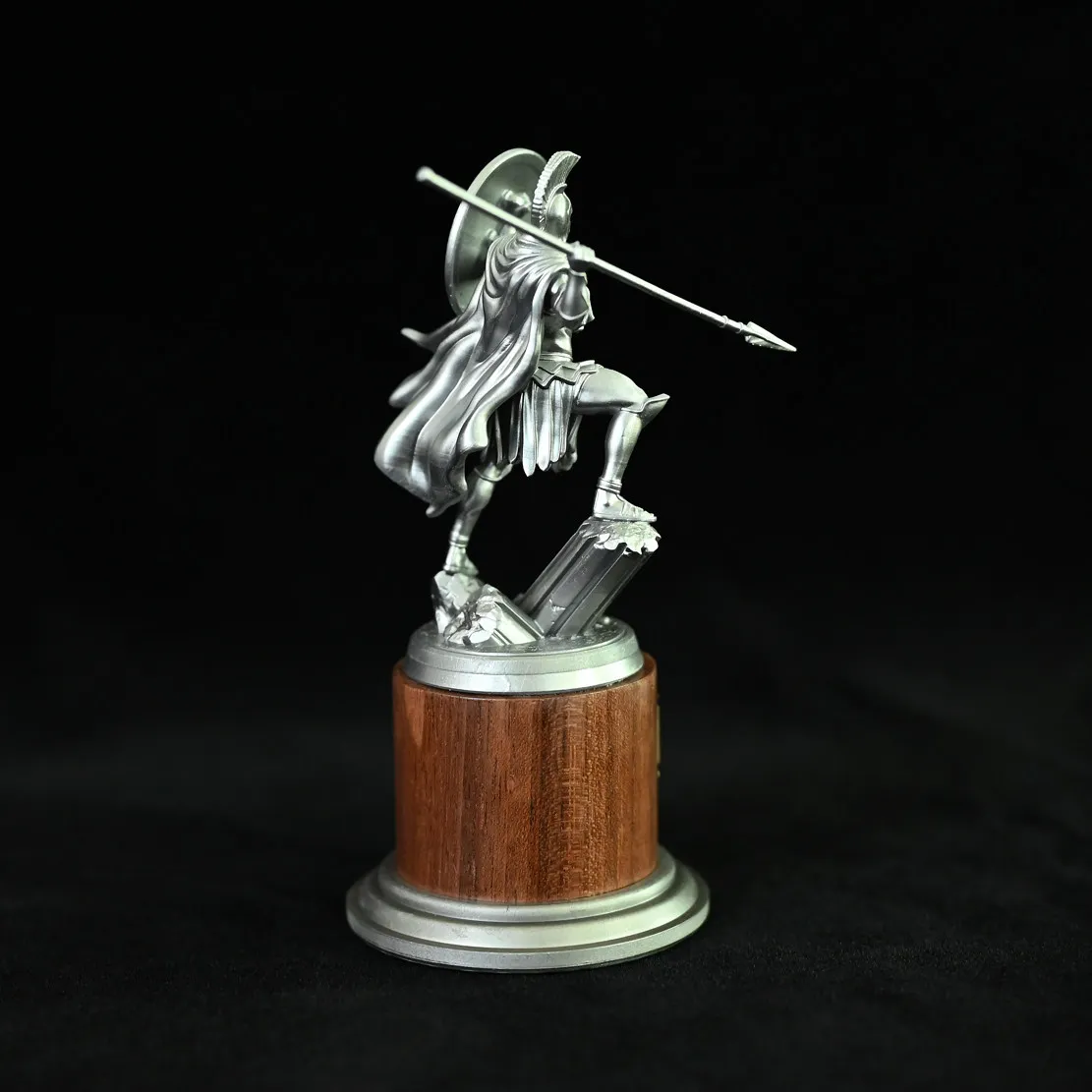 Handcrafted Epoxy Resin Spartan Warrior 95mm - Desk Figurine for Home Office Decoration