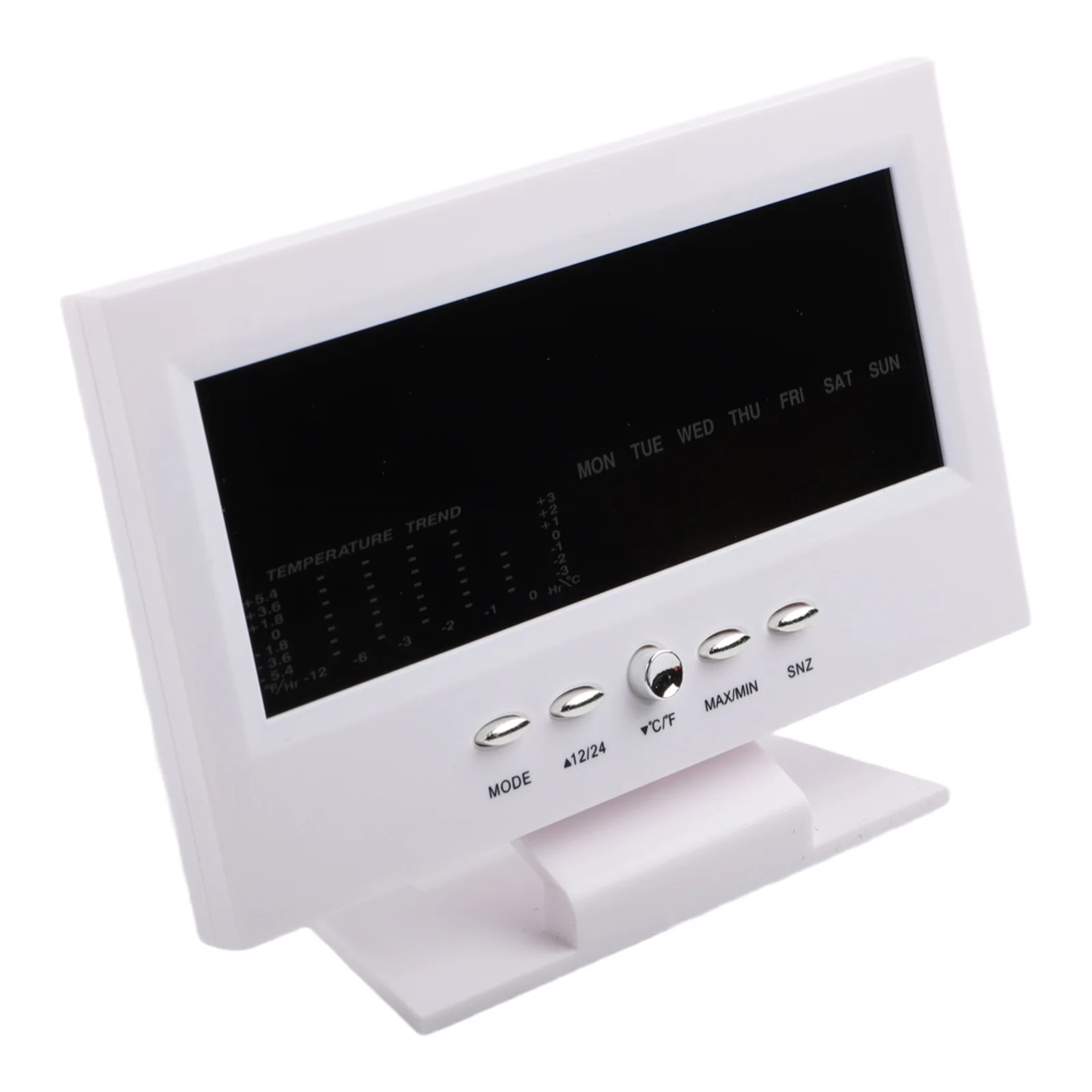 Multifunctional LED Weather Clock Featuring Voice Activated Display Showing For Time Temperature Humidity Date and Alarm