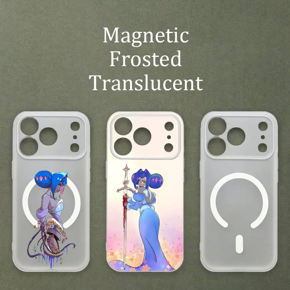 

K-Knights of G-Guinevere Printed Case For MagSafe Matte Frosted Semi Clear TPU For iPhone 15 17 16 11 12 14 13 Pro Max