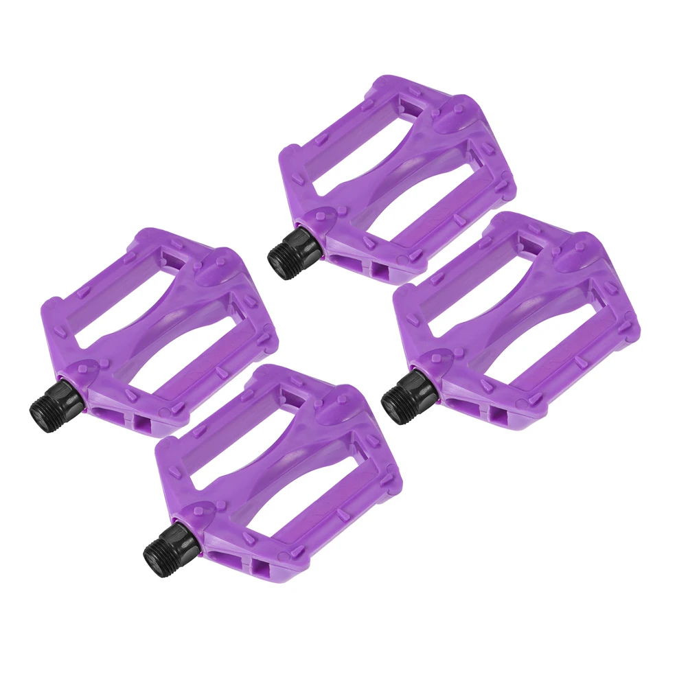 

2 Pairs Bike Pedals for Mountain Road Bicycles Durable Plastic Flat Cycling Replacement Accessories Enhanced Grip Stable
