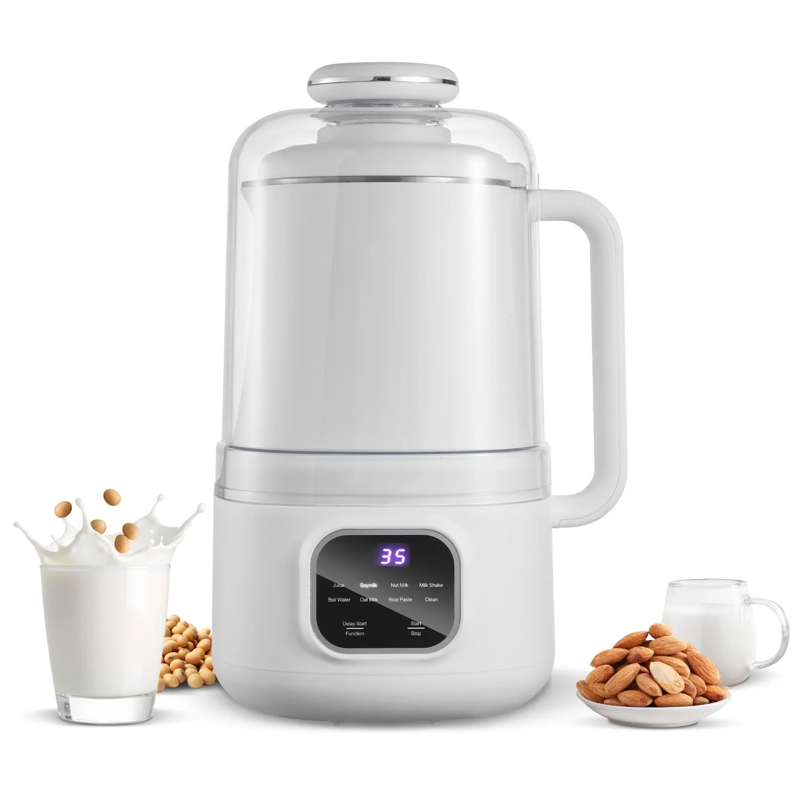 

8-in-1 Nut Milk Maker, 34 Oz Soy Milk Maker With 200W Blending, For Homemade Oat, Nut, Soy, Juice, Milkshake, Rice Cereal,
