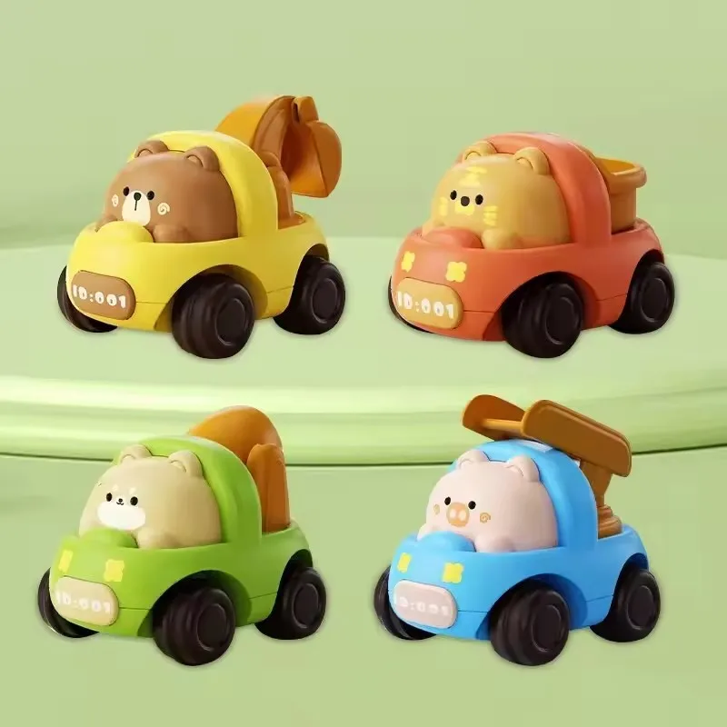 Kids toys engineering car boys interactive sliding toy car inertia cartoon car mini excavator