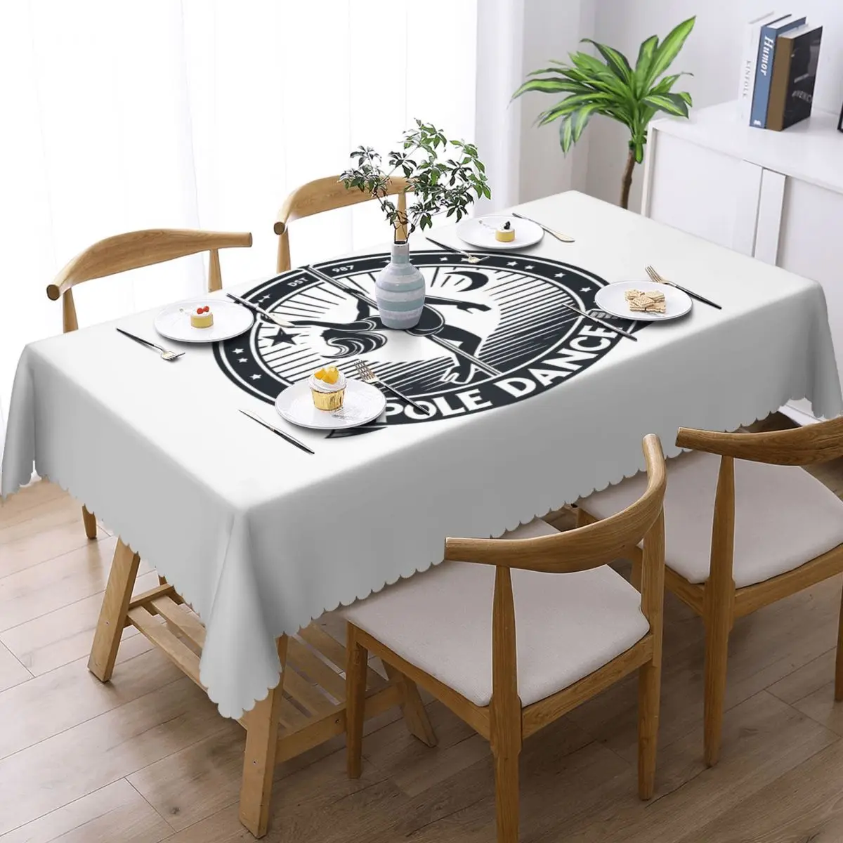 Pole Dance - Perfect For Evry Pole Dance Lovers Rectangular Tablecloth Waterproof Table Cover for Dining Events Table Cloth