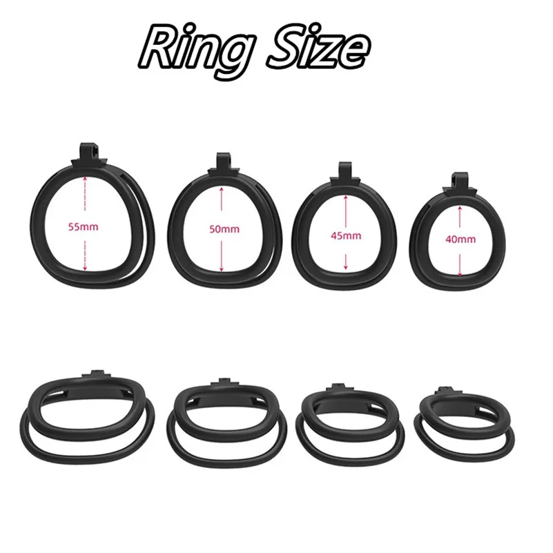 2024 New Double-stacked Penis Ring Tyrannosaurus Chastity Device Sports Multi-purpose Double-ring Breathable Male Chastity Cage