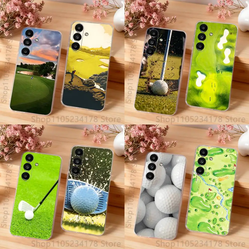 Sport Golf Ball Clear Phone case suitable for  Samsung S30,S25,S24,S23,S21,S22,S20,S10,5G,FE,lite,PIus,Ultra Transparent