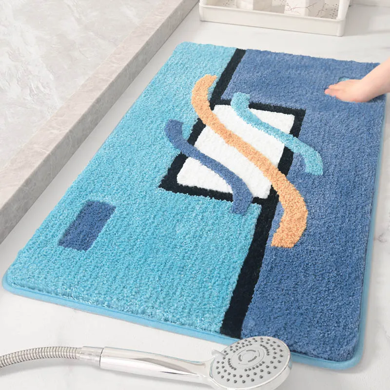 Carpet Super Absorbent Bath Rugs Bath Mat Floor Decorative Bath Rug Bathroom Rugs Microfiber Floor Mats For Tub Bathroom Doormat