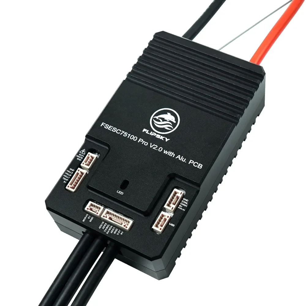 100A 48V 72V 20S FSESC 75100 Pro V2.0 Based On VESC With Bluetooth Module And Power Button For Electric Scooter Ebike