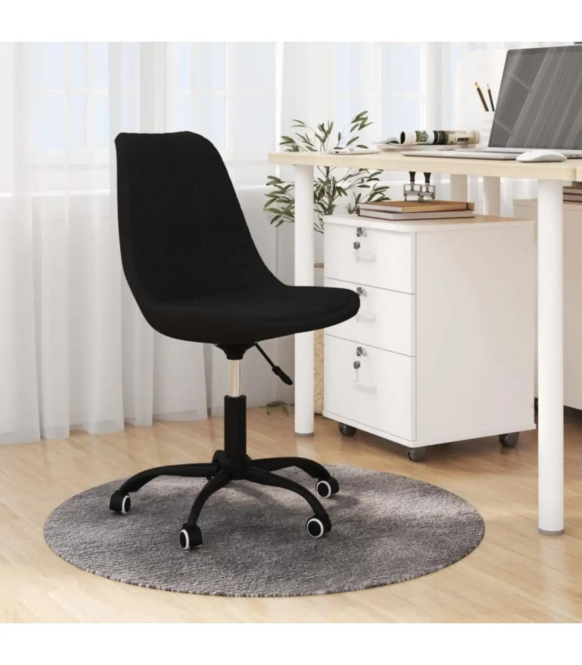 Office chairs black fabric swivel office chair