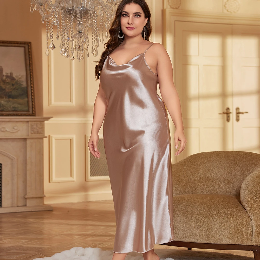 

Plus Size 5XL Female Nightgown Chemise Sleepwear Sexy Intimate Lingerie Suspender Nightdress Summer Nightwear Casual Home Dress