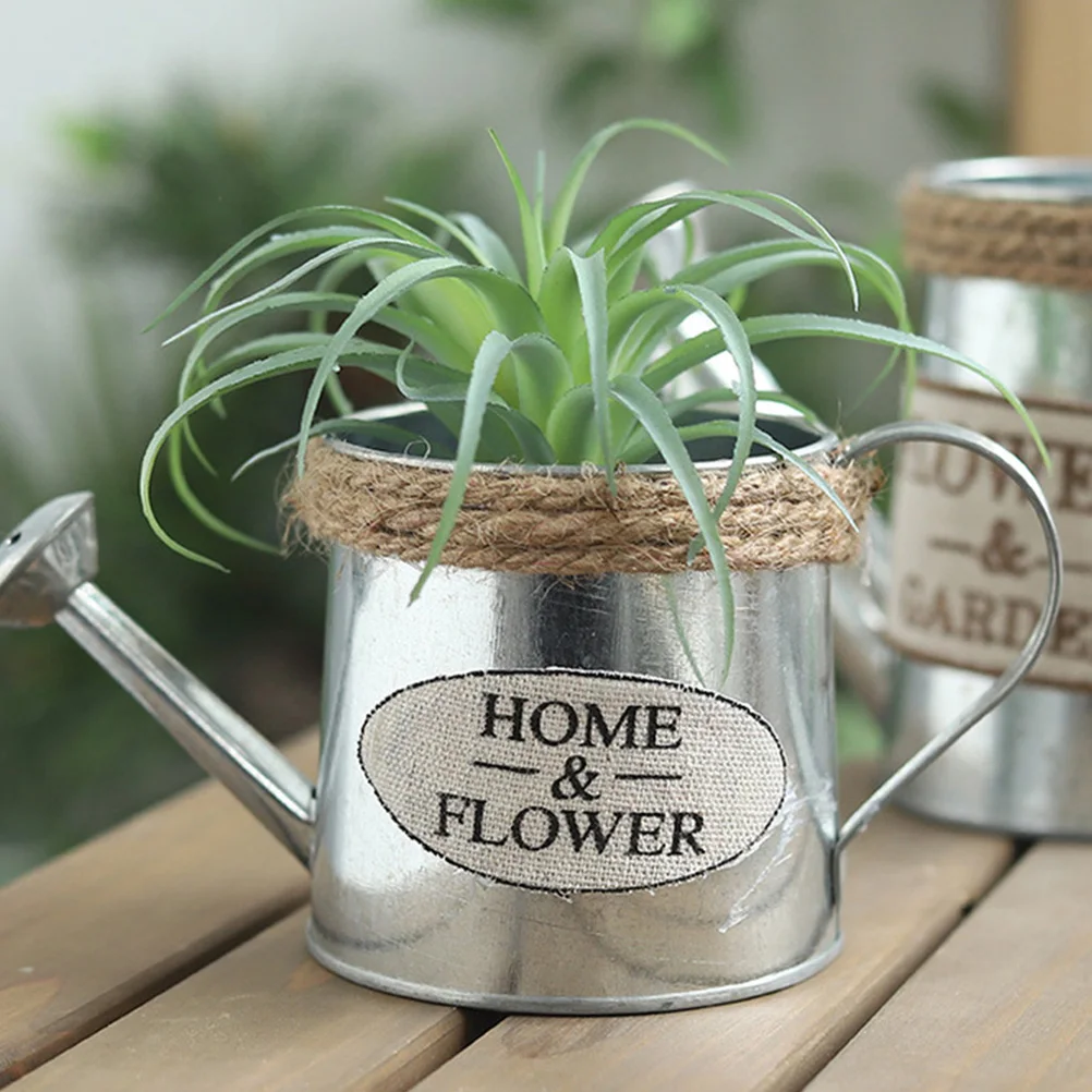 

Floral Sprinkler Kettle Vintage Iron Bucket for Flower Arrangement Watering Can Dried Flowers Plant Holder Garden Decor