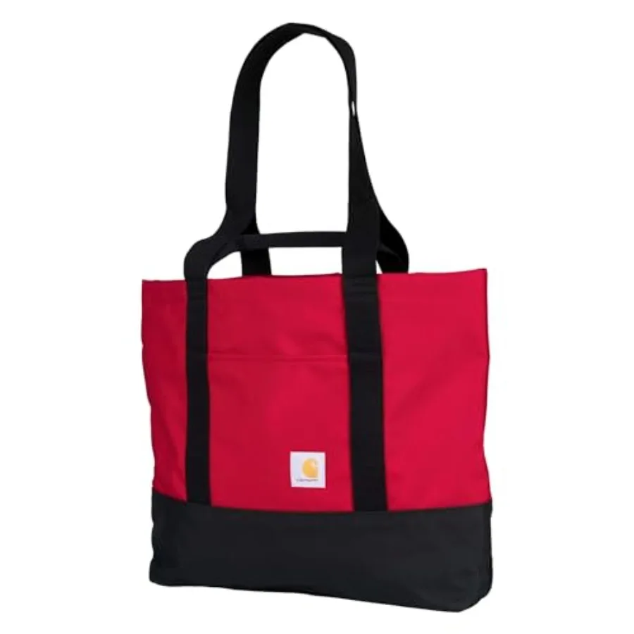 

Vertical Open Tote Bag for Daily Commute Water-Repellent Polyester Black Durable with Adjustable Hand and Shoulder Straps