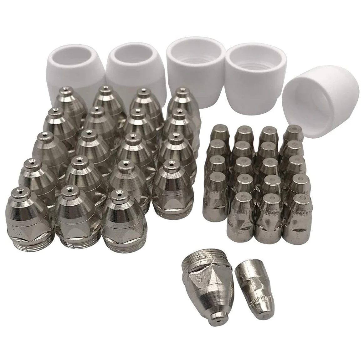 A64Z!! 45Pcs P80 Electrode Tip Nozzle Consumable Parts of Plasma Cutting Torch Consumable Cutting Kit 1.5mm