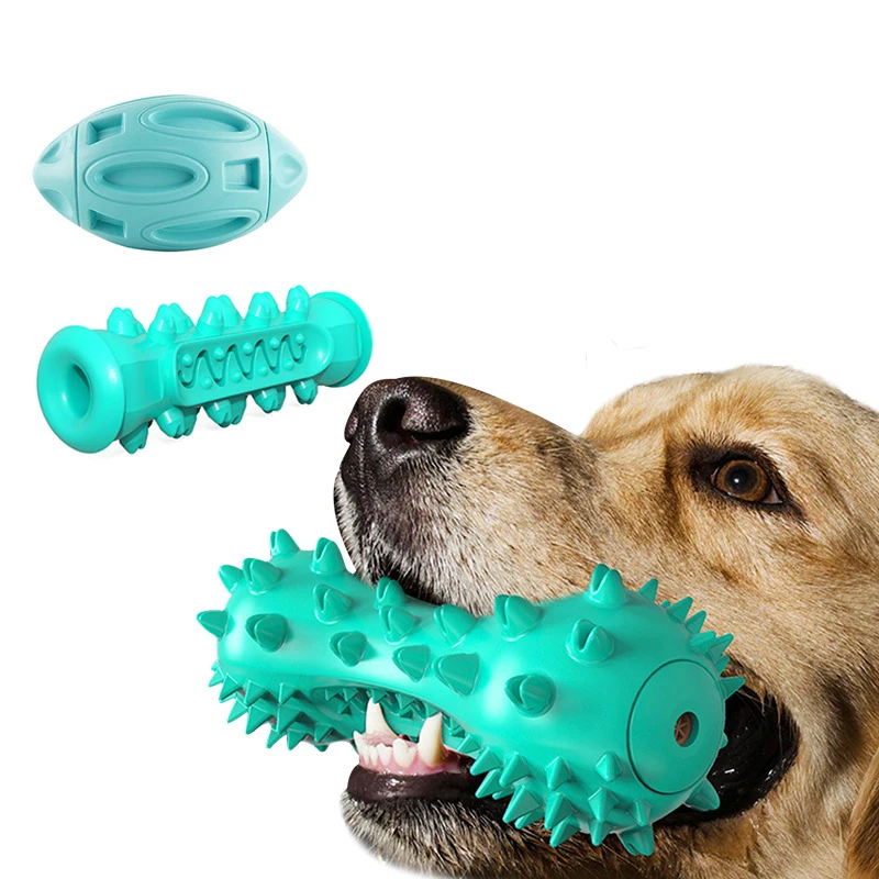 

Dog Chew Toy Interactive Phonation Dumbbell For Medium Large Dogs Toys Elasticity Soft Pet Tooth Cleaning Pets Supplies