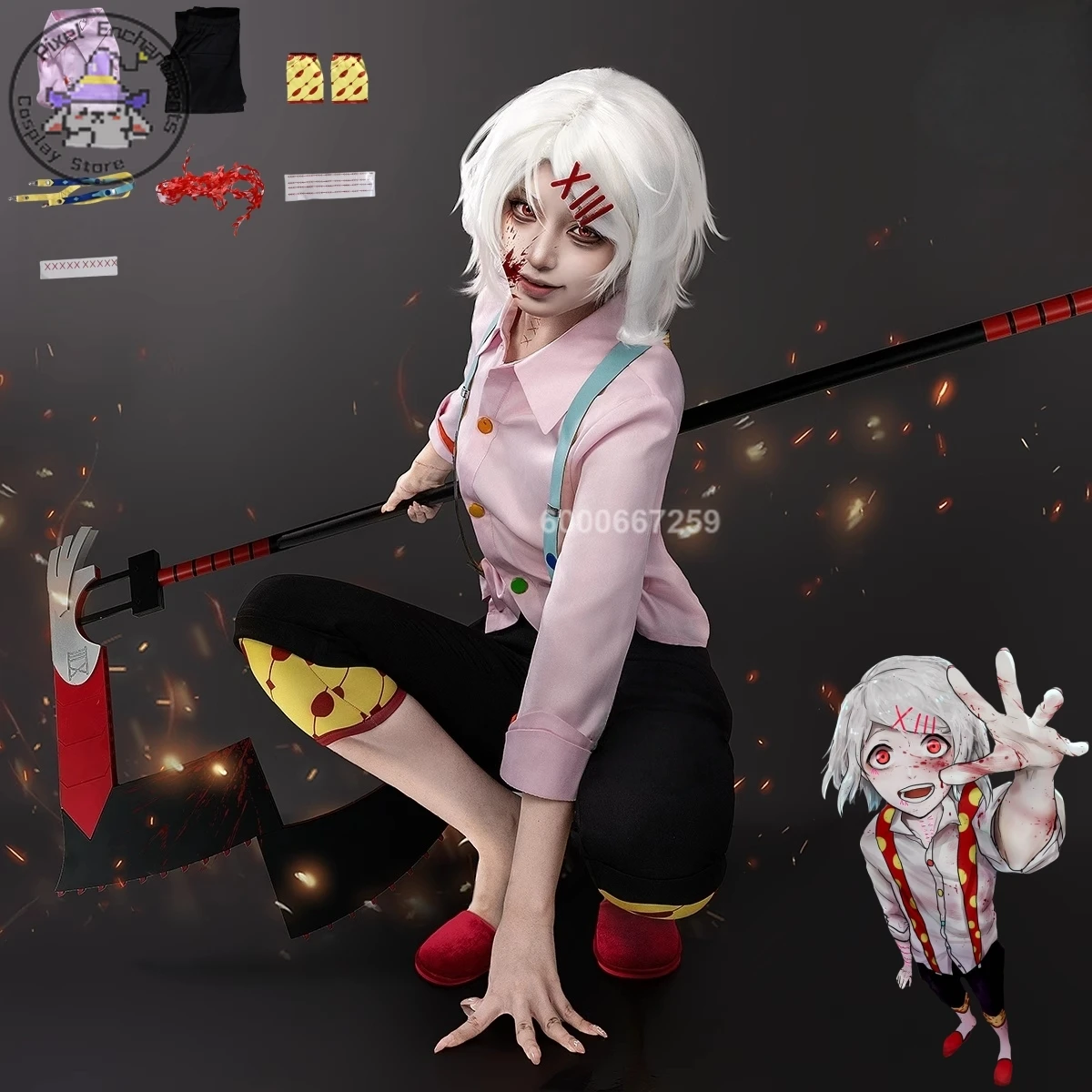 

Japanese Anime Shuzo Suzuya Cosplay Costume Popular Role Playing Pink Top Battle Suit for Women New Comic Con Party Clothes Set