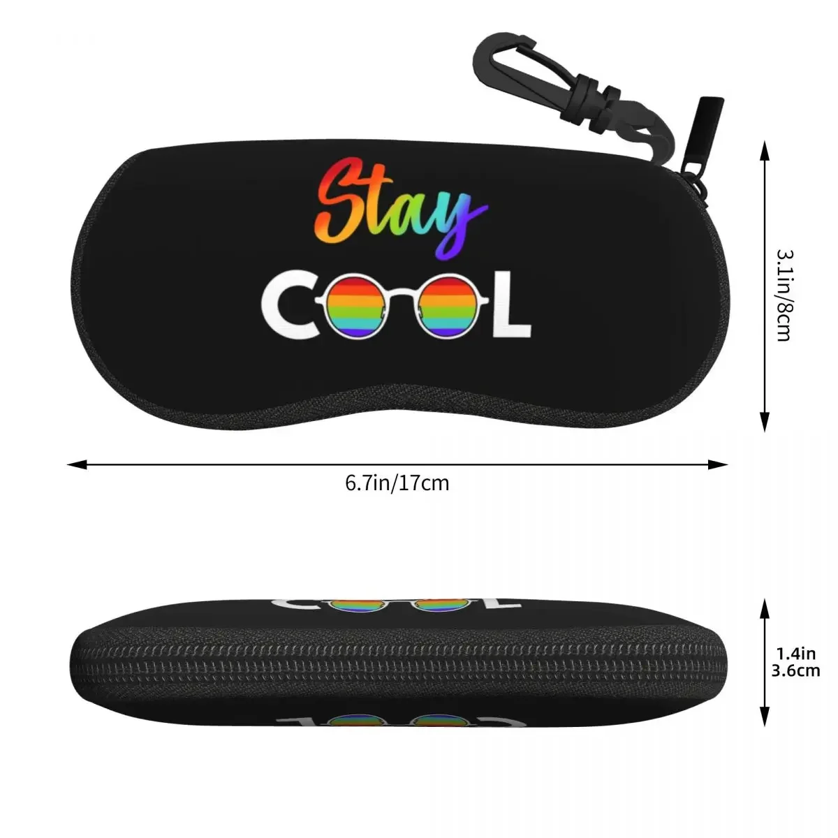 Custom LGBT Stay Cool GLBT Glasses Case Cool Gay Lesbian Pride Shell Eyeglasses Case Sunglasses Box