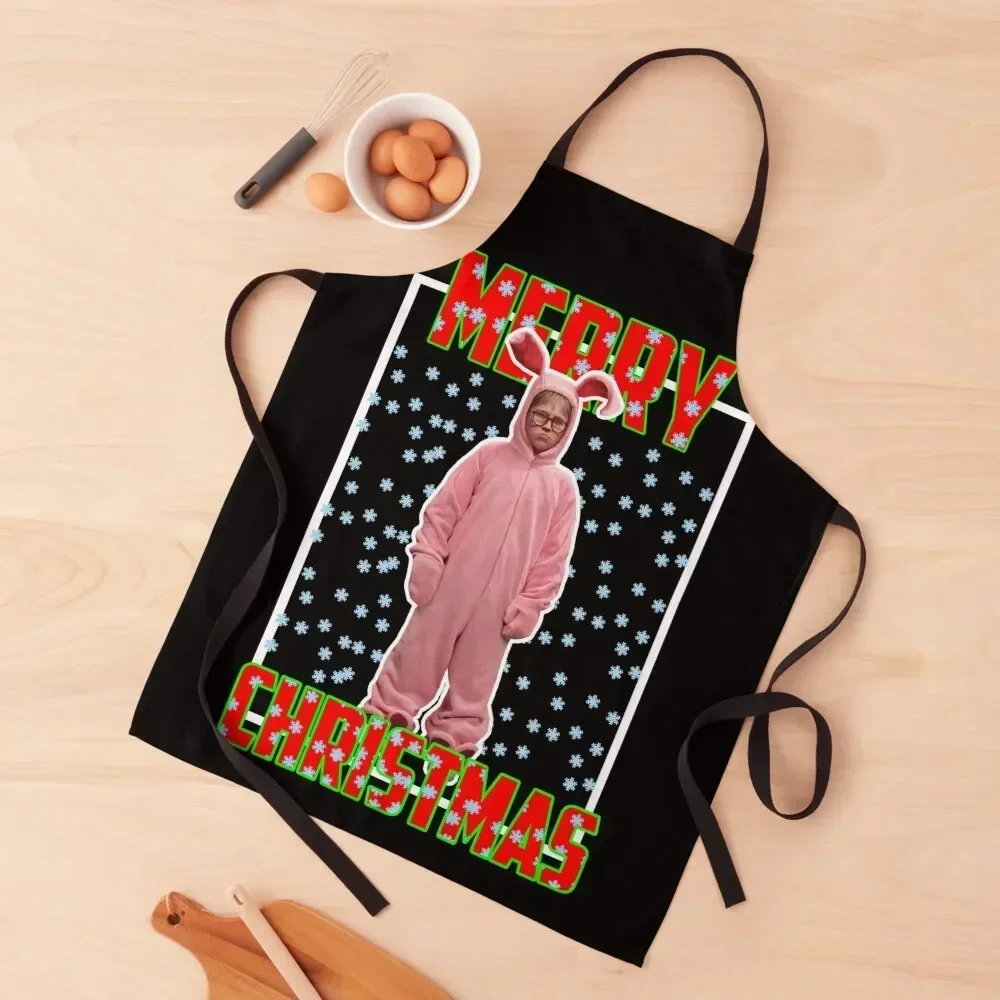 A Christmas Story Deranged Easter Bunny Ralphie's Pink Nightmare Apron Kitchen Apras For Women Womens Dresses Apron