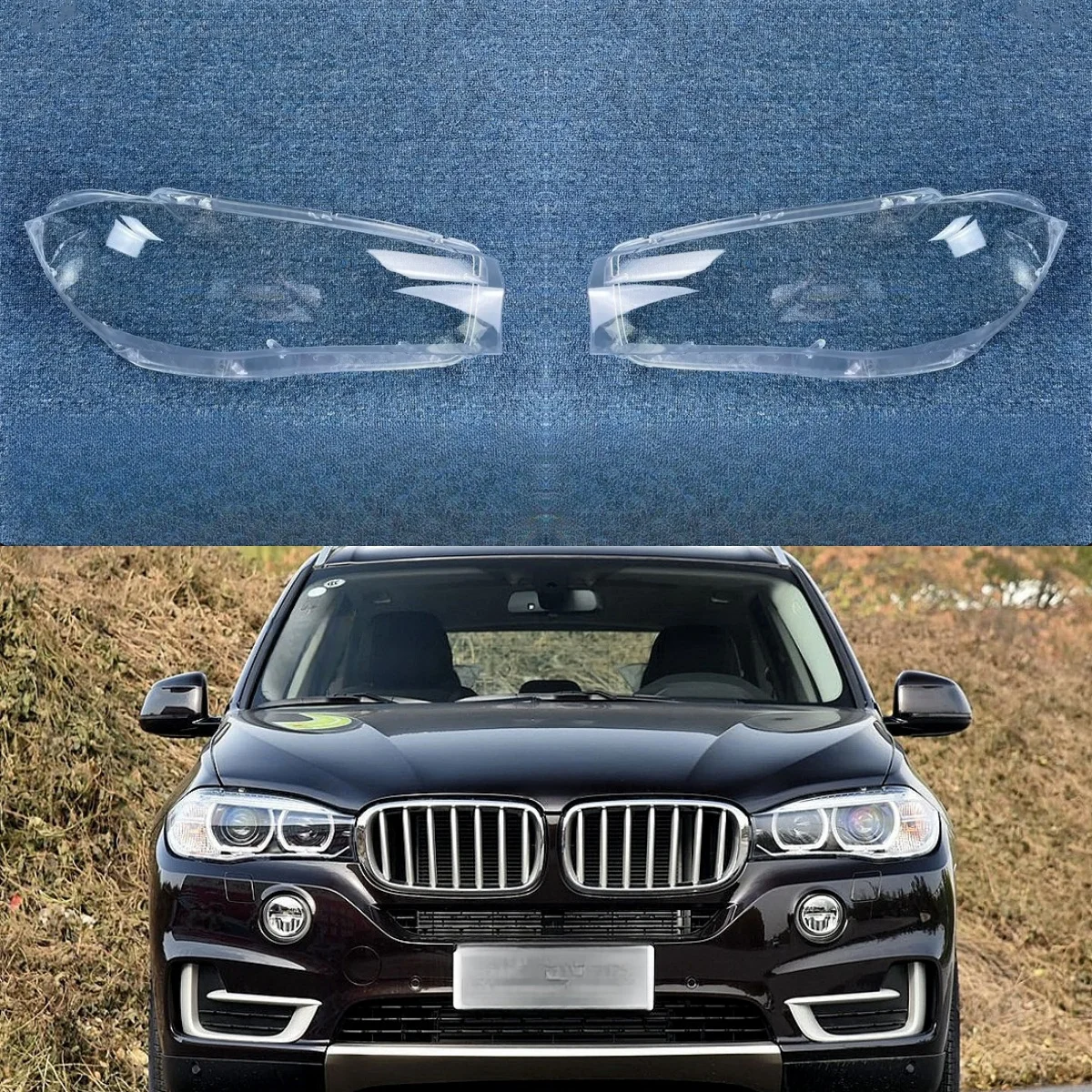 

Headlamp Cover Transparent Lampshade Lamp Shade Headlight Shell Lens Plexiglass for BMW X5 X6 F15 F16 2014 2015 2016 2017 2018