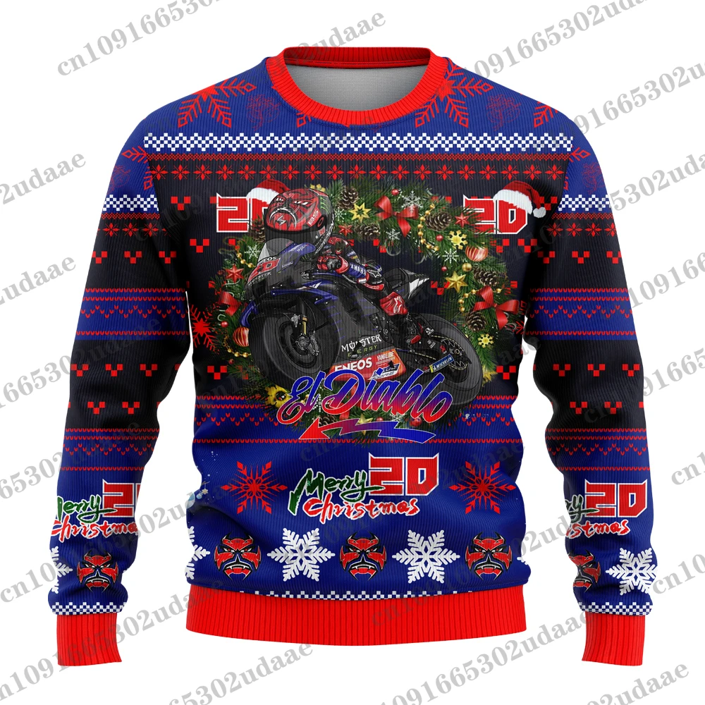 Водитель No. 20 Fabio Quartararo Fan Lovers Ugly Christmas Sweatshirt, мужской и женский пуловер, топ, новинка 2023 года