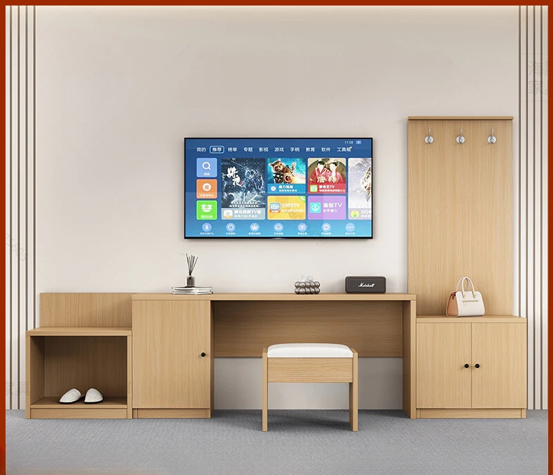 

TV cabinet, hotel special homestay customization, simple modern luggage cabinet, full set of standard room furniture, table